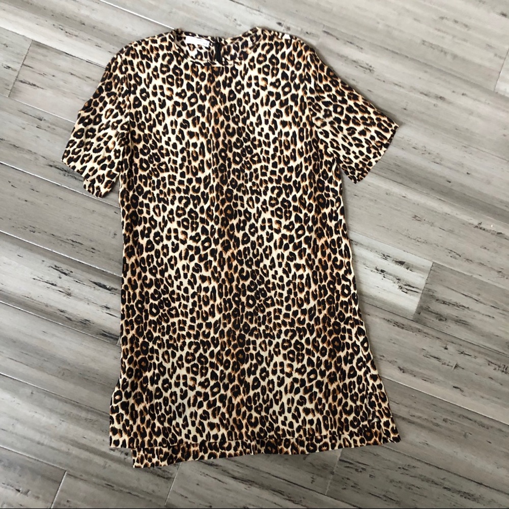 Equipment Leopard Silk Dress